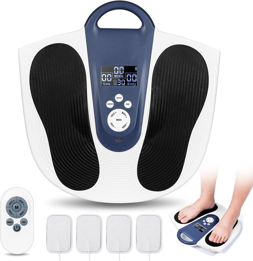 Cordless Foot Circulation Machine | TENS & EMS Massager w/ Heat & Vibration