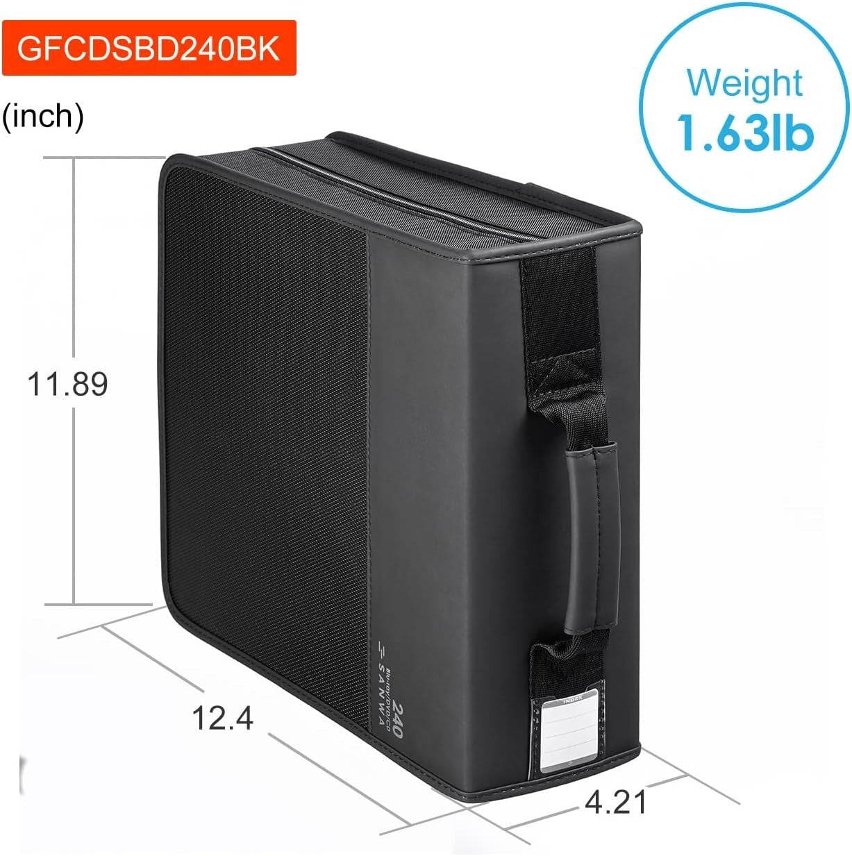240 Disc CD DVD Blu Ray Storage Wallet Hard Shell Zipper Carry Case