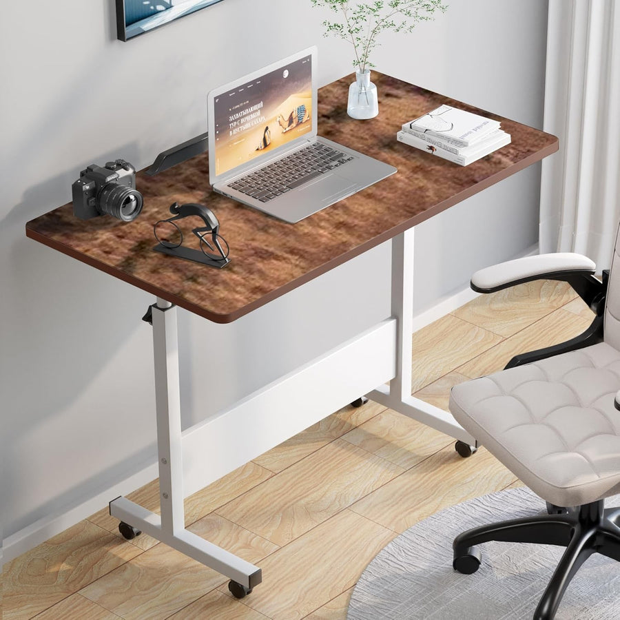 Height Adjustable Standing Desk on Wheels Laptop Table Office 80x40cm