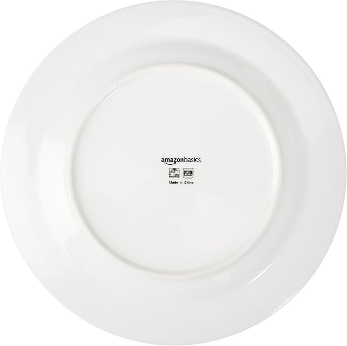 16pc Porcelain Dinnerware Set Black Stripe Plates Bowls Mugs Dishwasher Safe