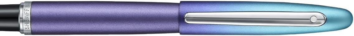 Medium Fountain Pen Blue Purple Pearlised Gradient Chrome Trim