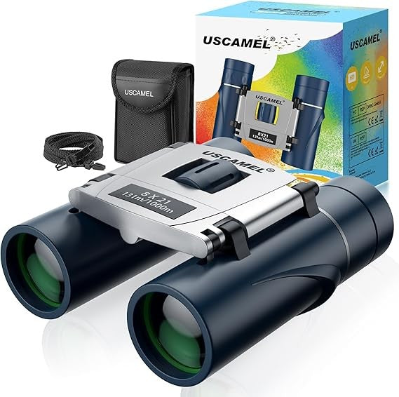 Compact 8x21 Kids Binoculars Waterproof Mini Folding Binocular for Travel & Bird