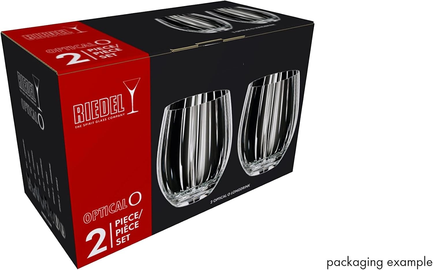 Optical Crystal Longdrink Glasses Set of 2 | 21oz Large Gin & Cocktail Tumblers