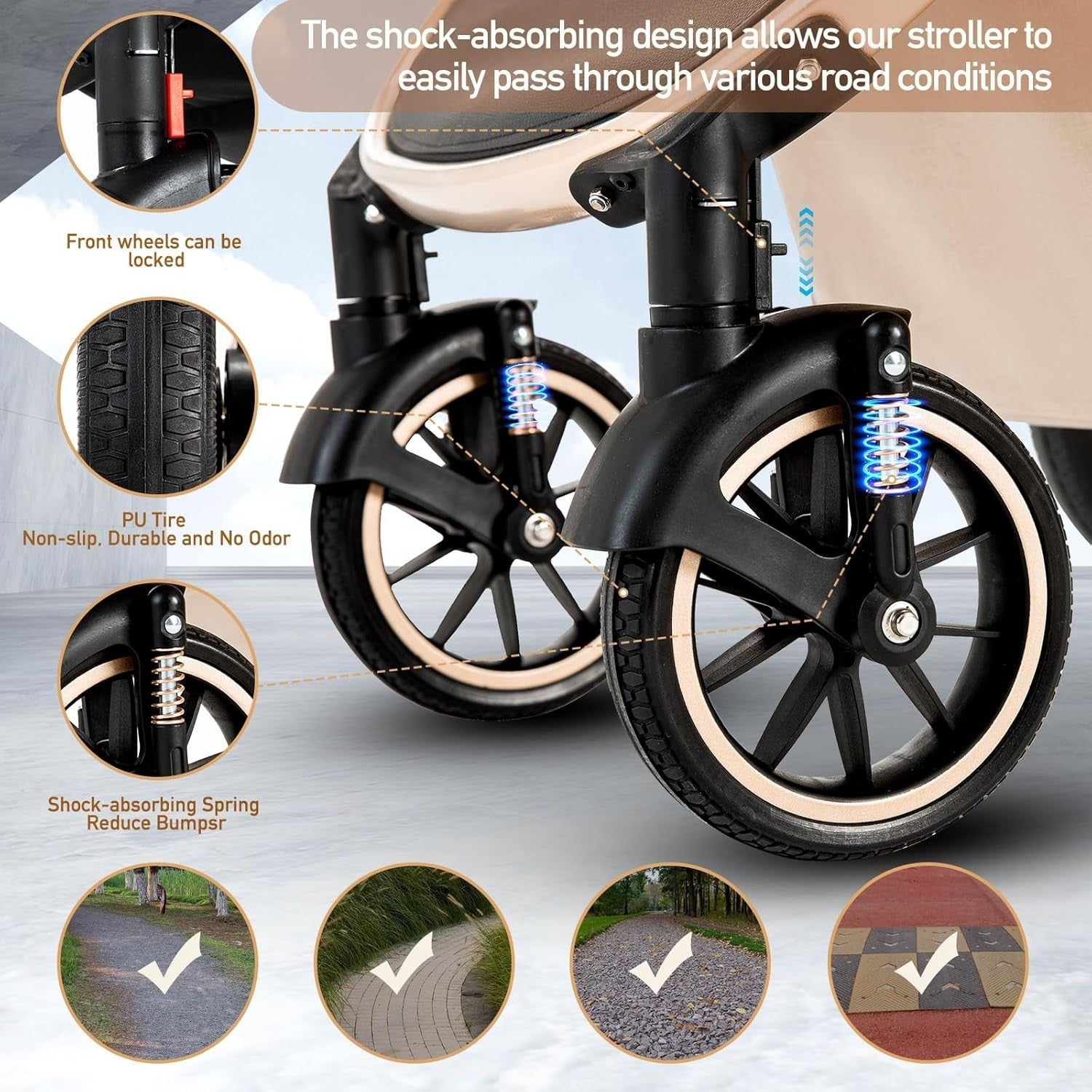 Compact 3in1 Baby Travel System Pram Pushchair Car Seat 0–4Y