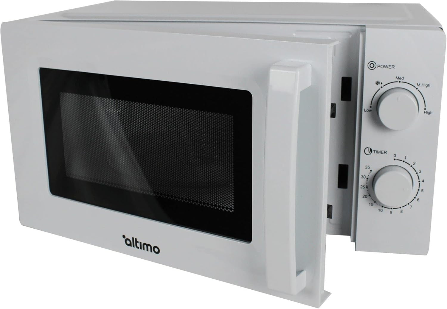 20L Microwave Oven 700W White 5 Power Levels Quick Defrost