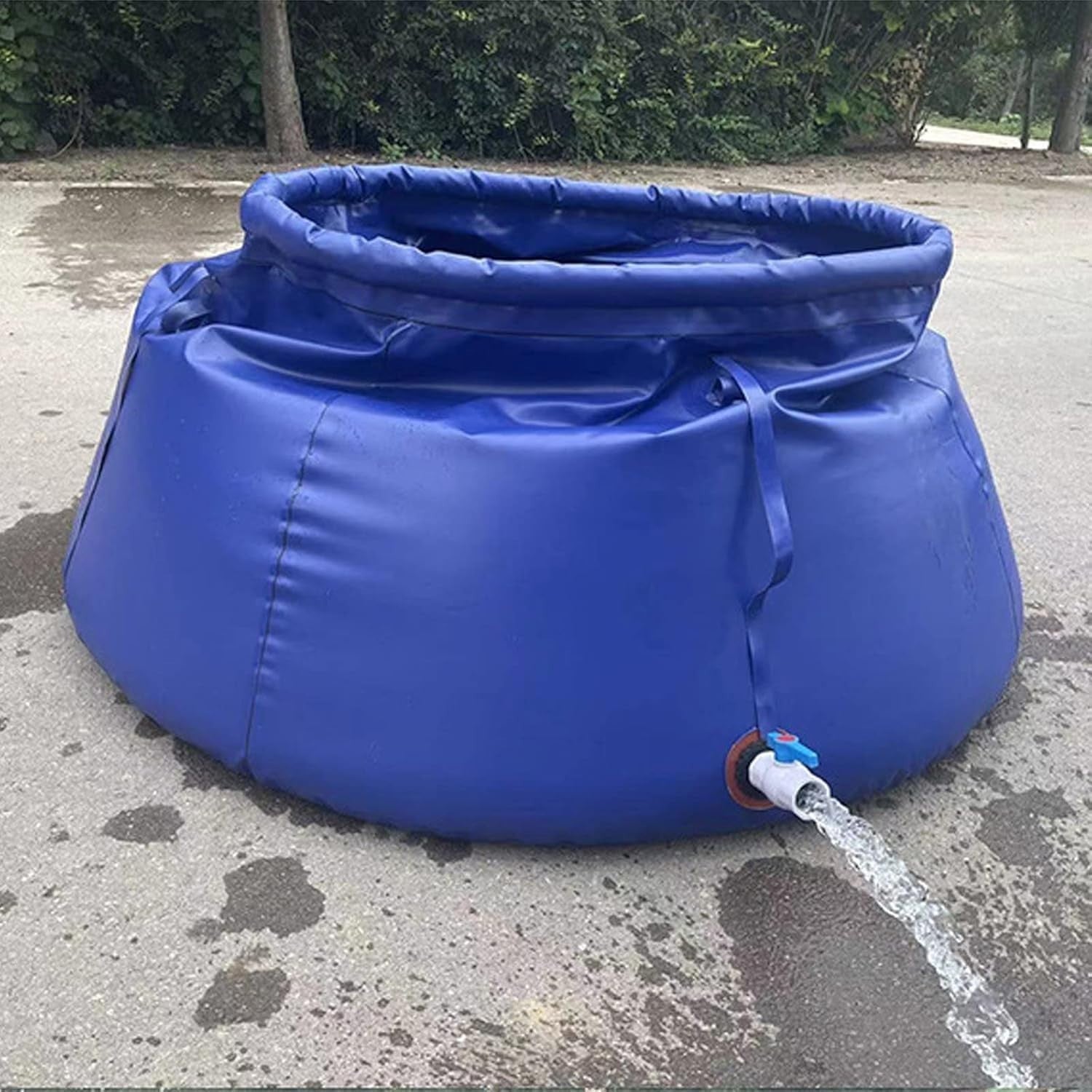 500L Collapsible PVC Garden Water Butt with Tap – Portable Rainwater Storage