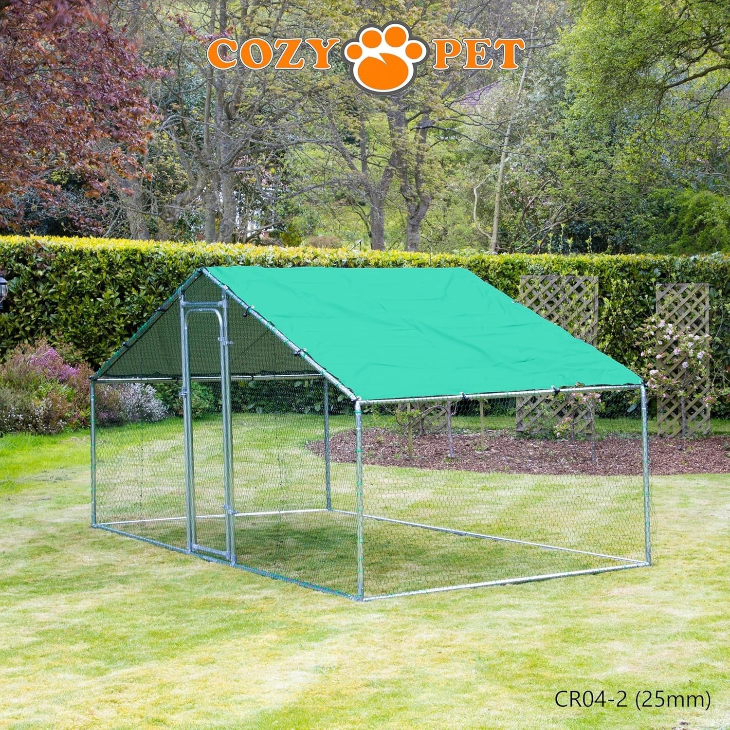 4x2m Walk In Chicken Run 25mm Steel Heavy Duty Pen
