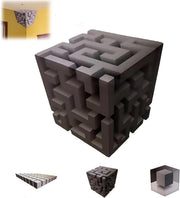 3D Optical Illusion Corner Wall Sticker Cube Art Decal Black