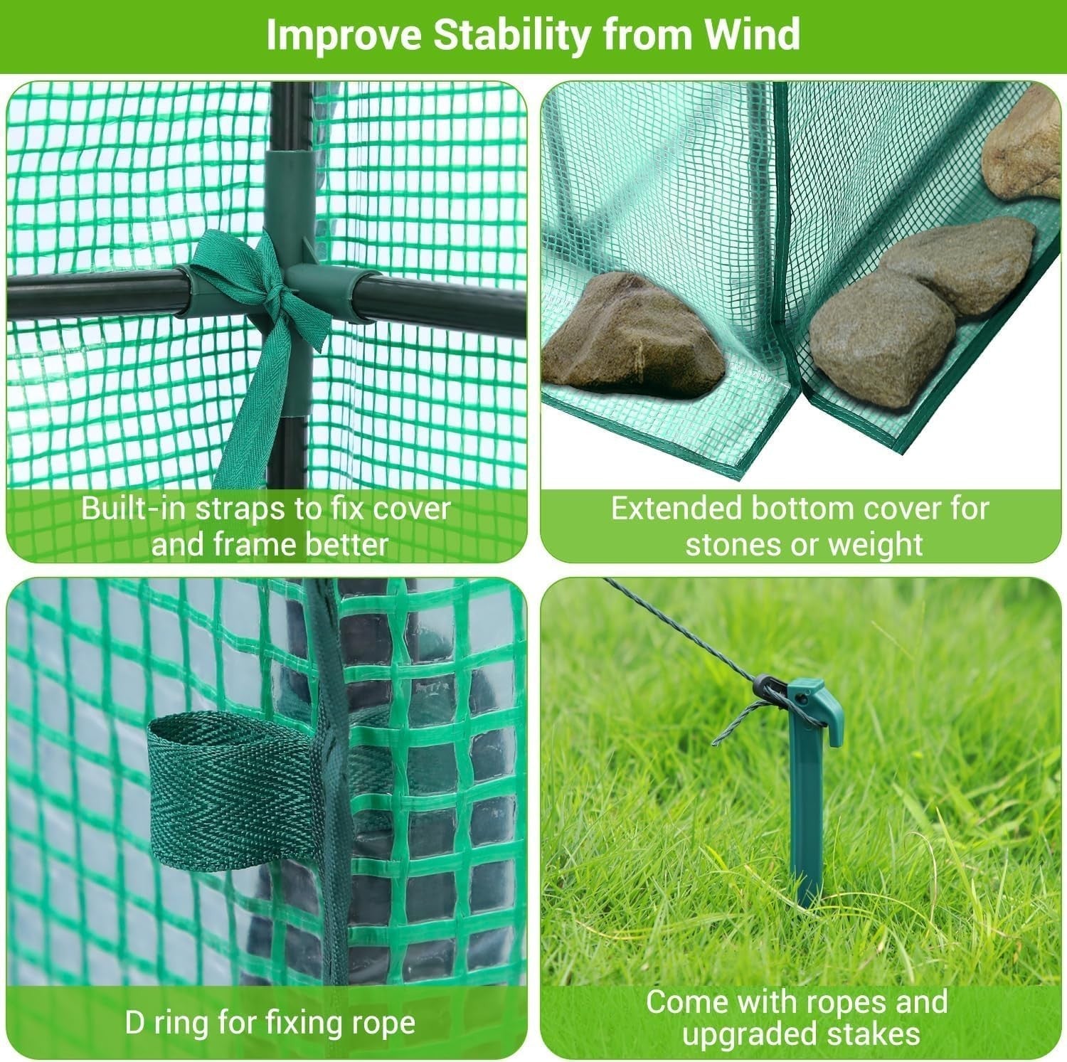 Walk-In 3 Tier 12 Shelf Greenhouse | Heavy-Duty PE Cover Garden Growhouse