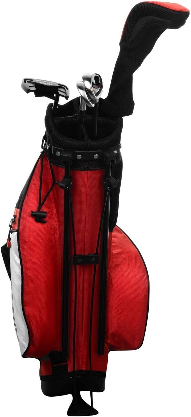 Junior Golf Starter Set Ages 6–8 Right Hand Graphite Clubs Stand Bag Red