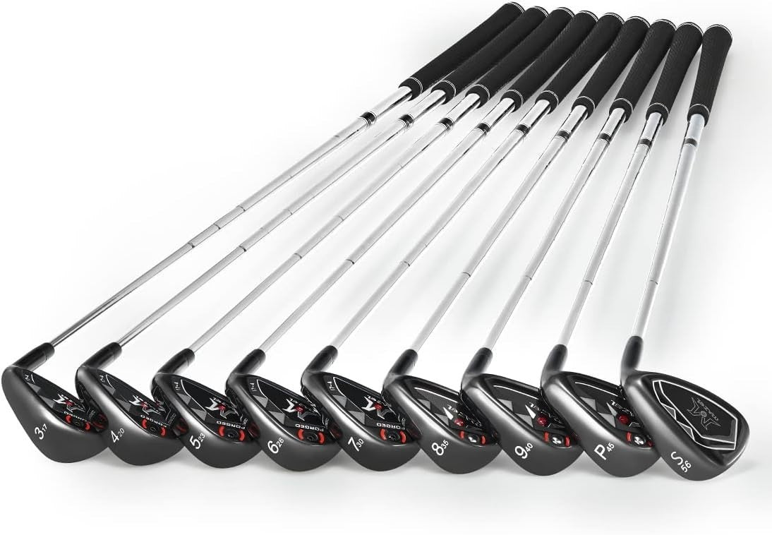 Mens Right Hand Golf Iron Set 3-9 PW SW Steel Shafts Forgiving