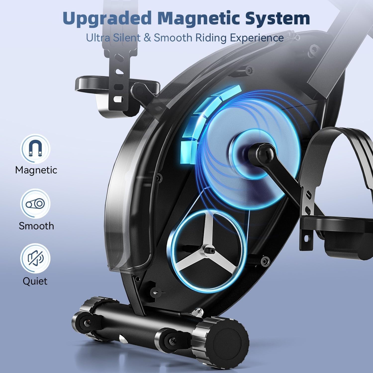 Foldable Exercise Bike 16-Level Magnetic Resistance w/ LCD & Backrest Seat