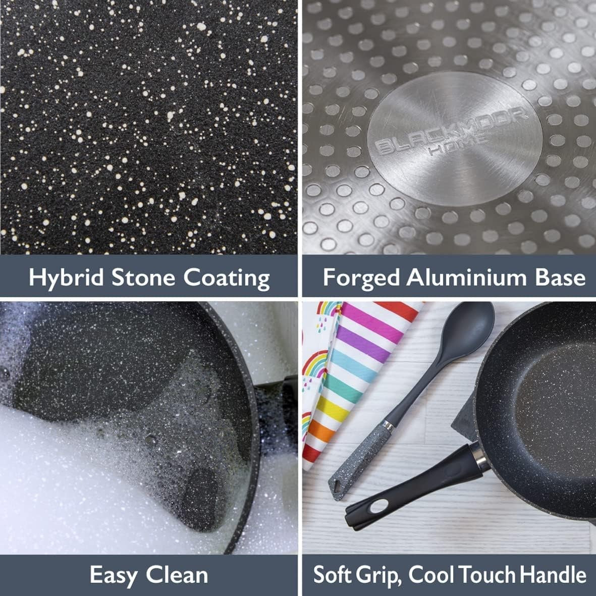 26cm Black Non-Stick Pancake Pan for Crepe, Omelette Frying Pan Induction Safe