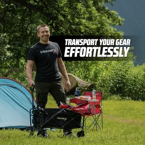 70L Folding Festival Trolley Wagon Portable Camping Cart Wheels