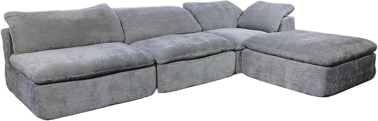 Modular Grey L-Shaped Sofa with Reversible Chaise – Custom Layout Couch