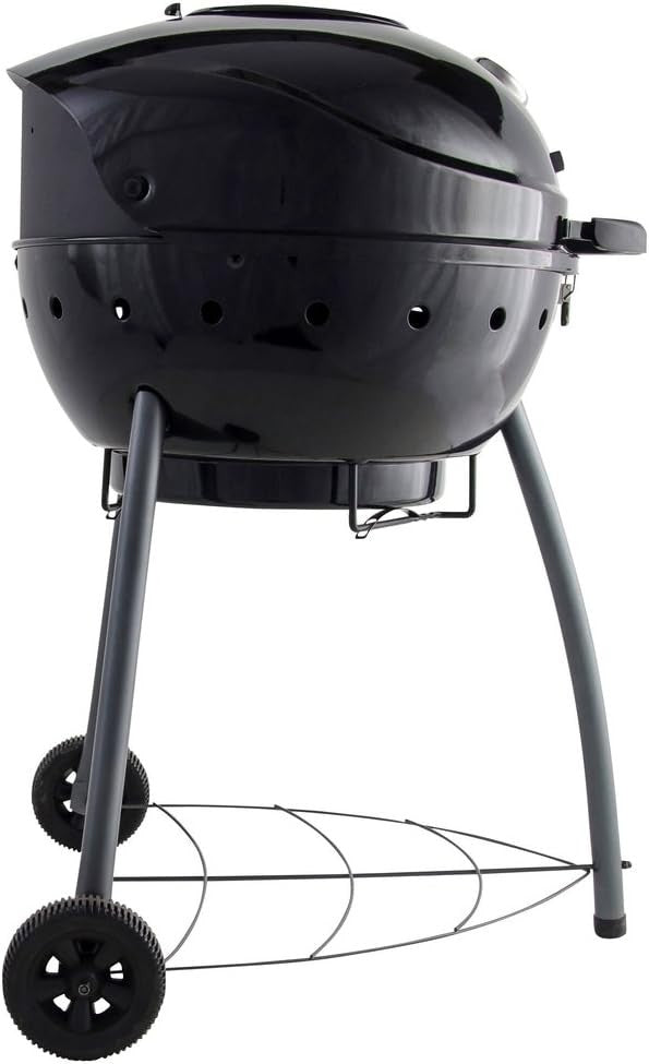 Adjustable Charcoal Kettle BBQ Grill with Thermometer & Wheels Outdoor Garden