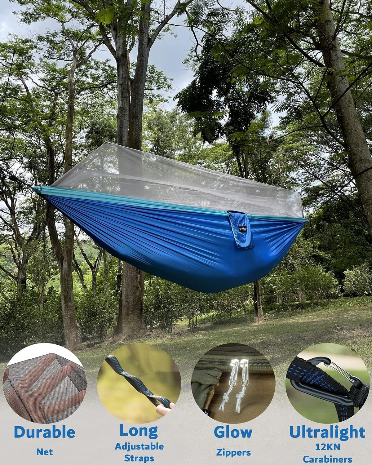 Camping Hammock Tent with Rain Fly | Double Outdoor Hammock