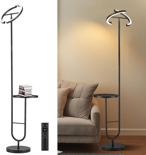 LED Floor Lamp with Shelf 36W Dimmable Remote Control Corner Reading Light