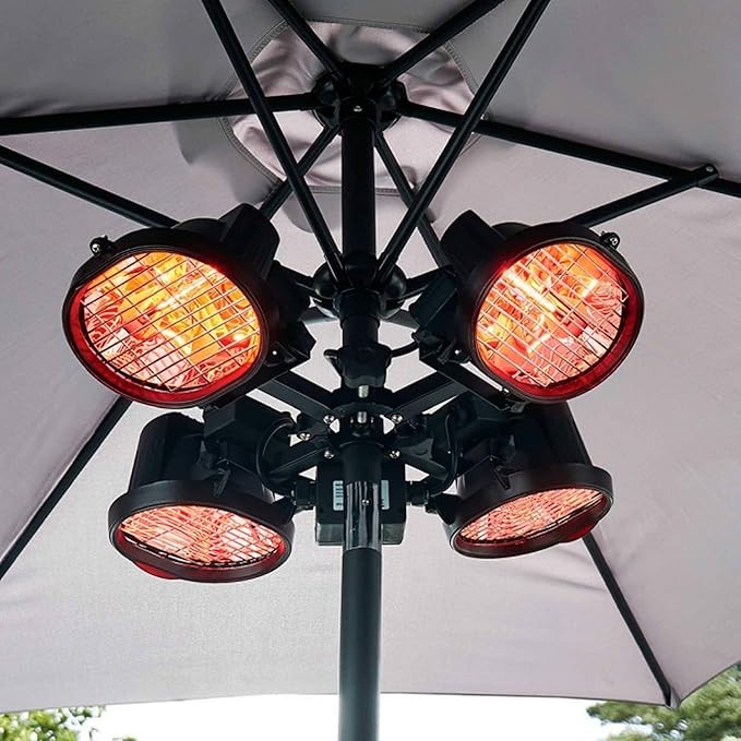 Outdoor Infrared Patio Heater 1800W Foldable 4 Panel Electric Gazebo Warmer