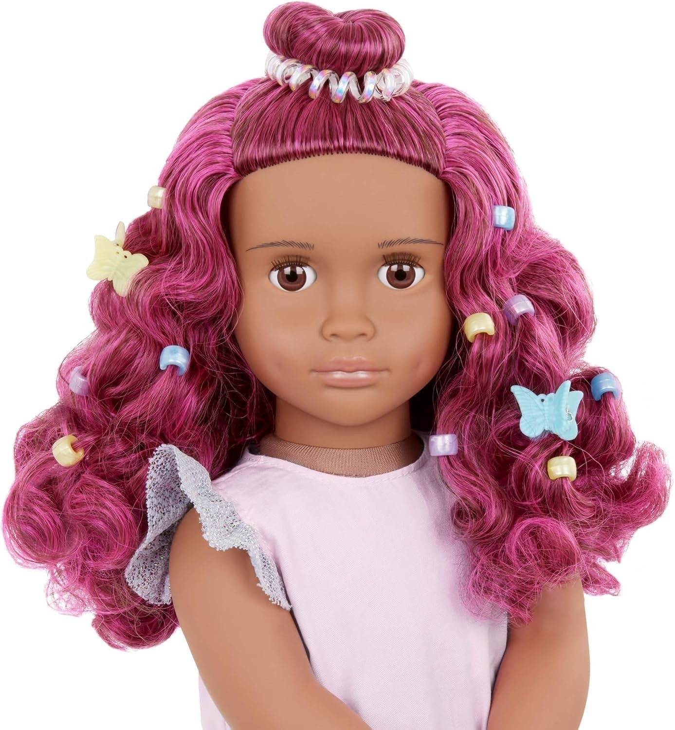 18-Inch Doll & Foal Set Fuchsia Hair Grooming Accessories Soft Body
