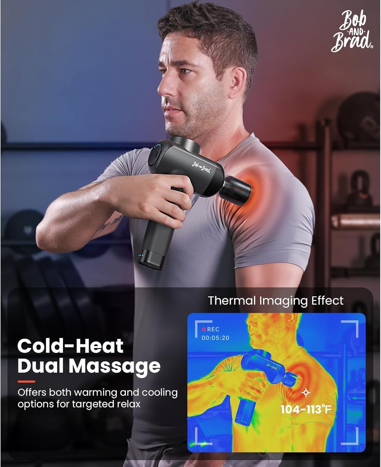 Mini Massage Gun Heat Therapy Deep Tissue Muscle Relief Quiet Portable