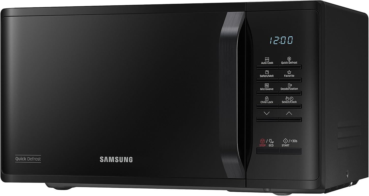 23L 800W Solo Microwave Black Quick Defrost Easy Clean
