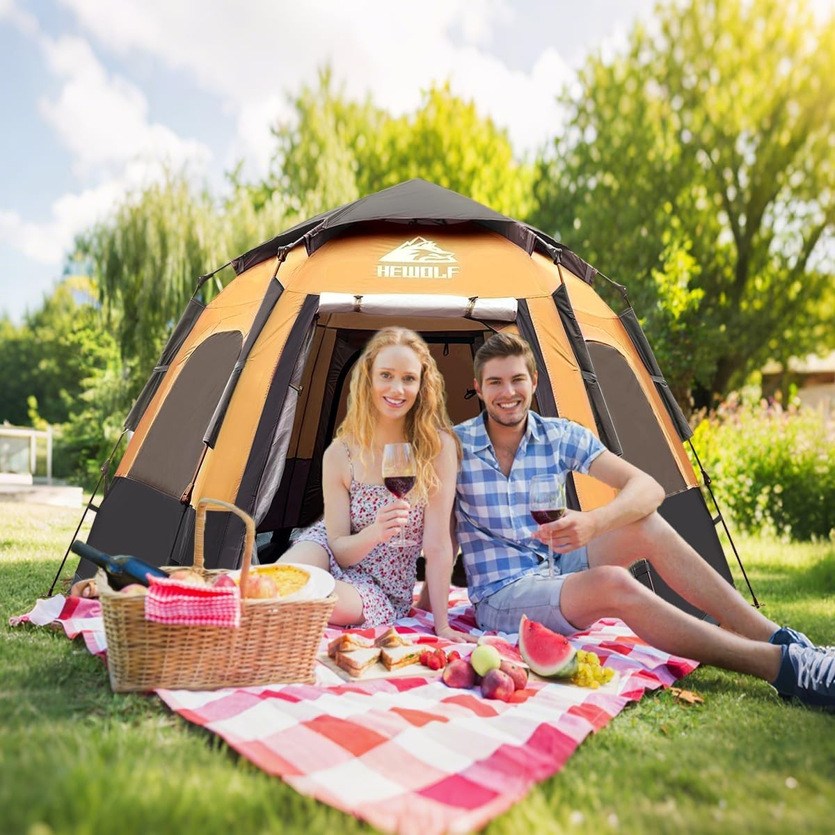 Waterproof Instant Camping Tent 2-4 Quick Setup Dome