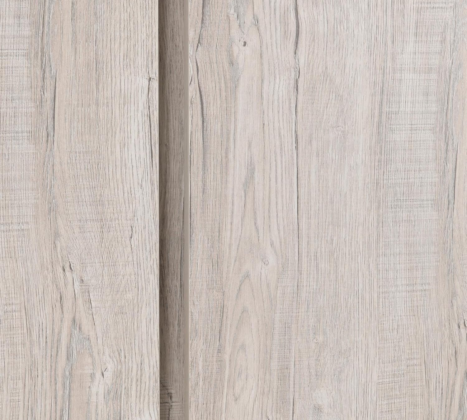 4 Door Urban Snow Wardrobe - Lockable, Spacious Clothes Storage, Classic Wood