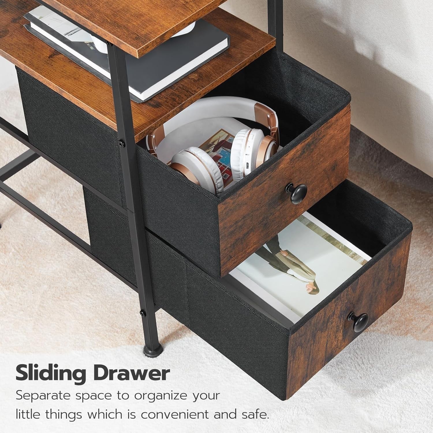 Set of 2 White 3 Drawer Bedside Tables – Modern Wooden Nightstands