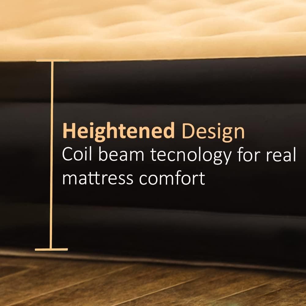 High Raised Inflatable Air Mattress with Built-In Electric Pump – Quick Inflate