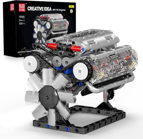 V8 Engine Building Kit 8-Cylinder Toy Model for Teens Kids 535 Pcs