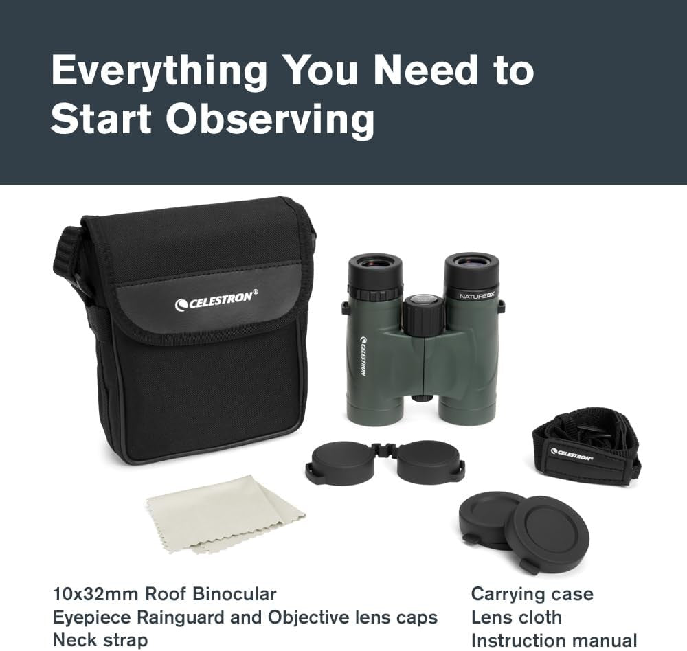 10x32 Waterproof Binoculars HD Compact Birdwatching Travel Outdoor Viewing