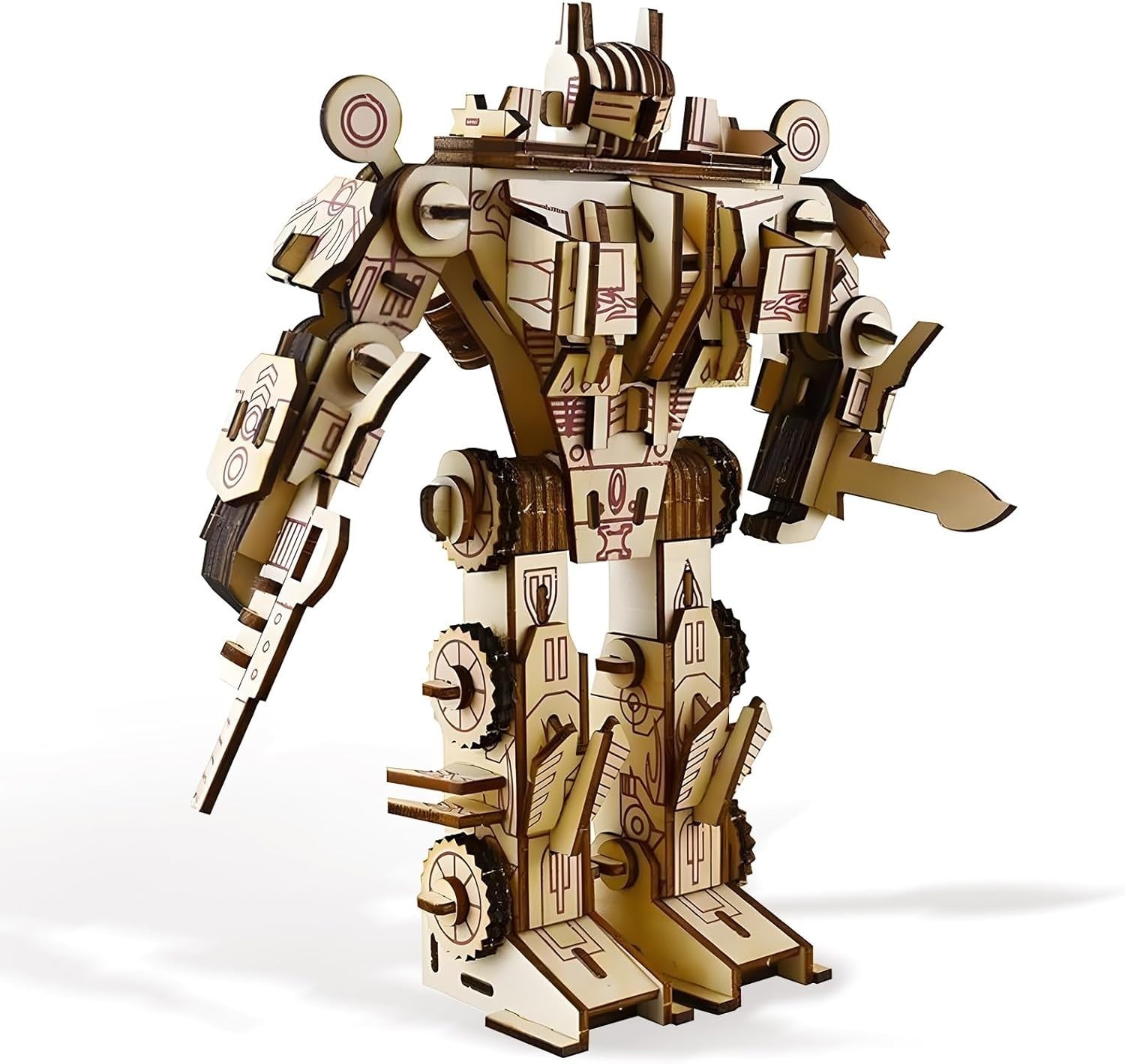3D Robot Wooden Puzzle Kit - Educational Build & Display Model 159PCS