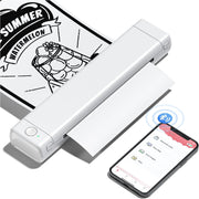A4 Portable Thermal Printer Bluetooth Wireless Inkless White