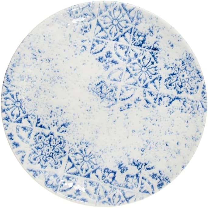 12pc Blue Ceramic Dinner Set Plates & Bowls Dishwasher Safe Tableware