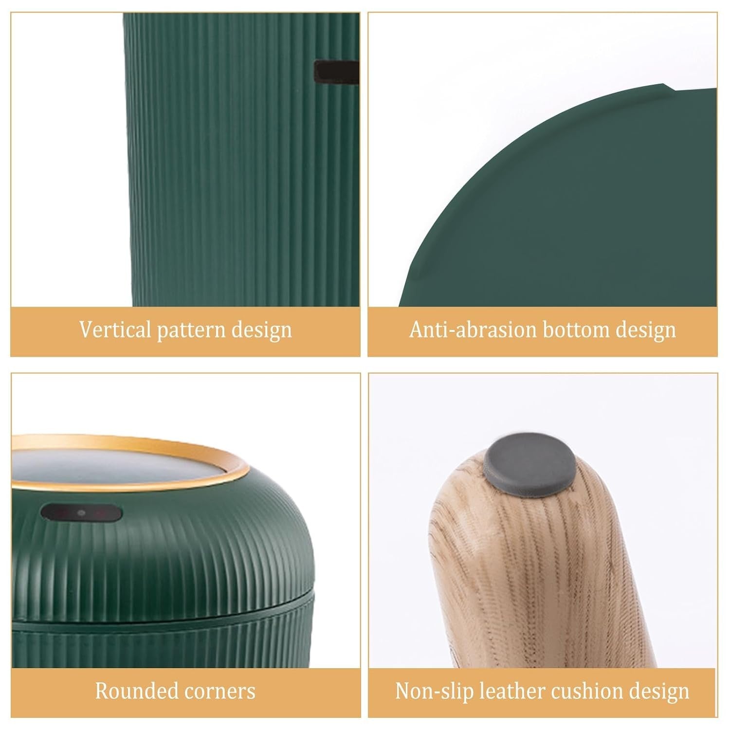 10L Smart Touchless Bathroom Bin Waterproof Sensor Green