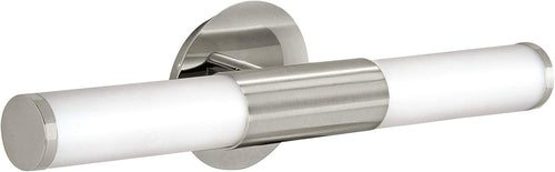 Modern Satin Nickel Bathroom Wall Light | LED Compatible, Wall-Mounted, Stylish