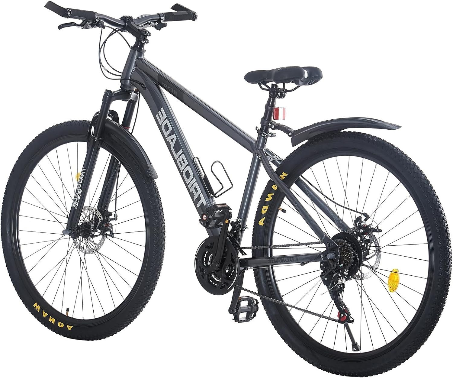 27.5" Mountain Bike with 21-Speed Shimano, Dual Disc Brakes, Shock Fork