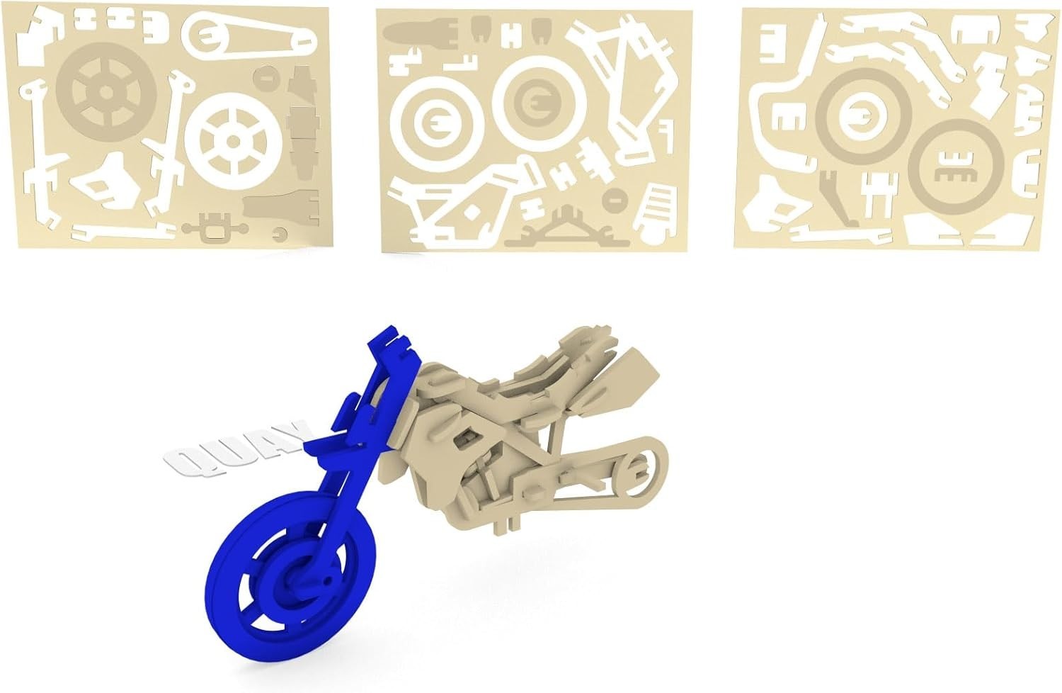 3D Wooden Motorbike Puzzle Kit Adults & Kids  FSC DIY Model Gift 25cm
