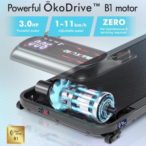 Foldable Under Desk Treadmill 3HP Walking Jogging Running Machine