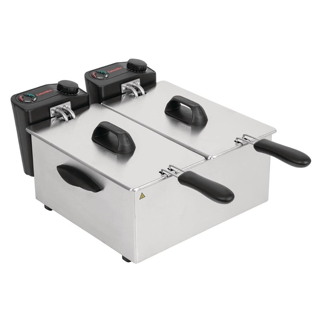 Double Deep Fat Fryer 7L Total 4000W Stainless Steel Dual Tank