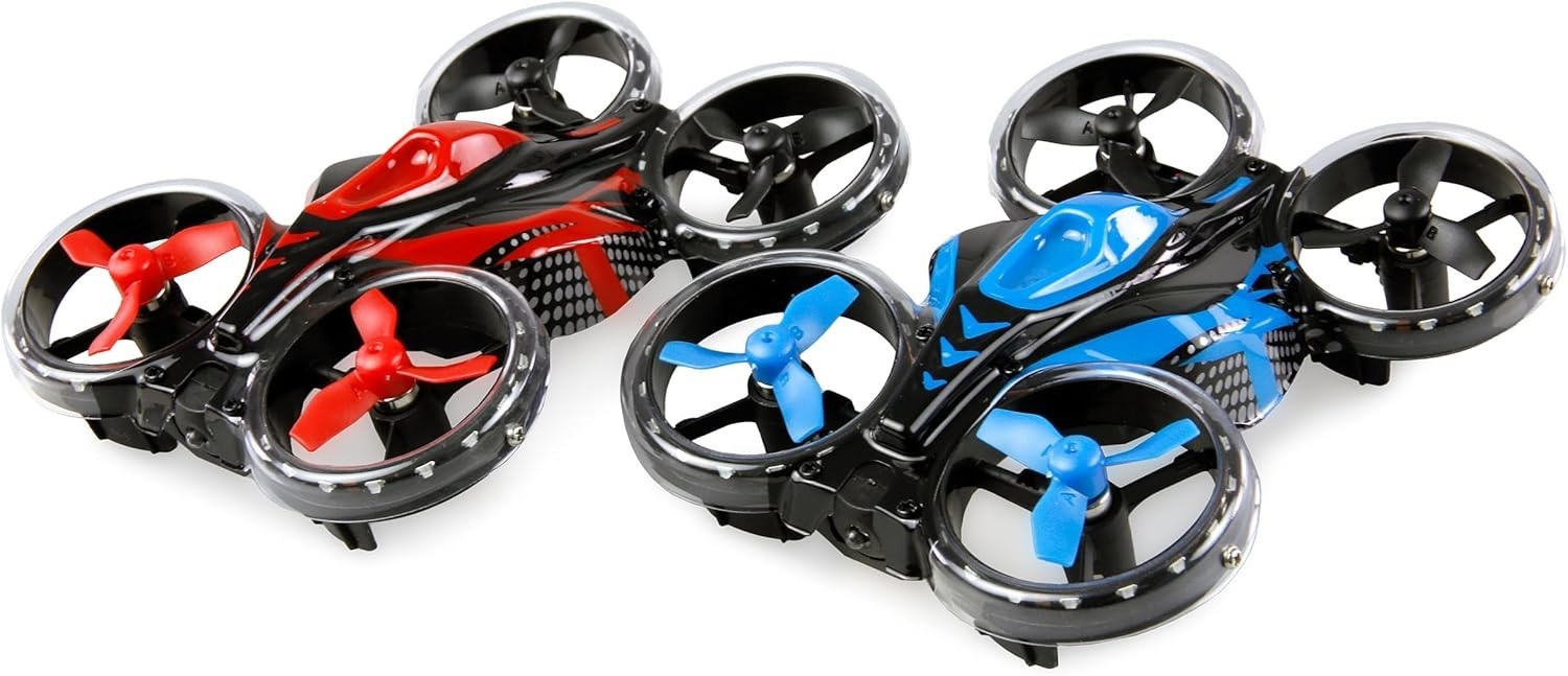 Battle Drone Set RTF Dual Mode Red & Blue 2-in-1 Hover & Flight Toy 720P Kids