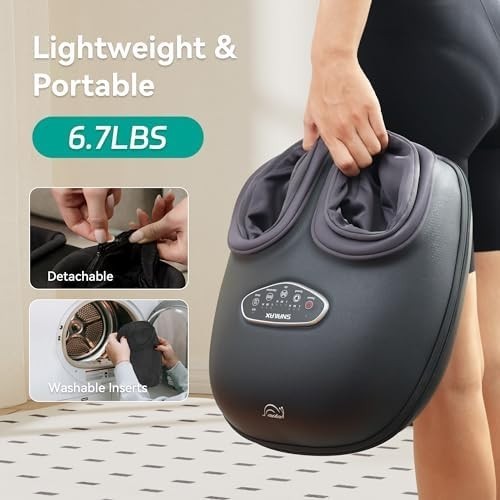 4D Shiatsu Foot Massager with Heat, Deep Kneading, Compression & Vibration