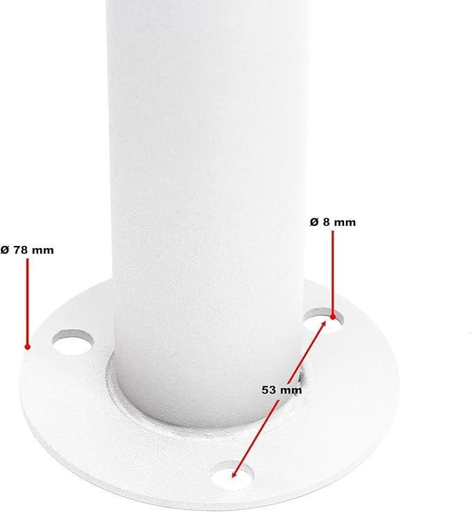 White 3 Door Pillar Letterbox System Lockable Post Mount Mailbox Durable Steel