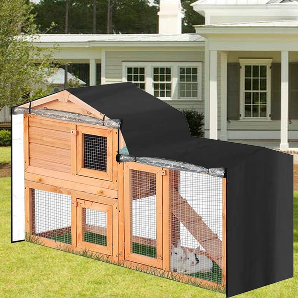 Rabbit Hutch Thermal Cover Waterproof Winter Protection 71x20x34in