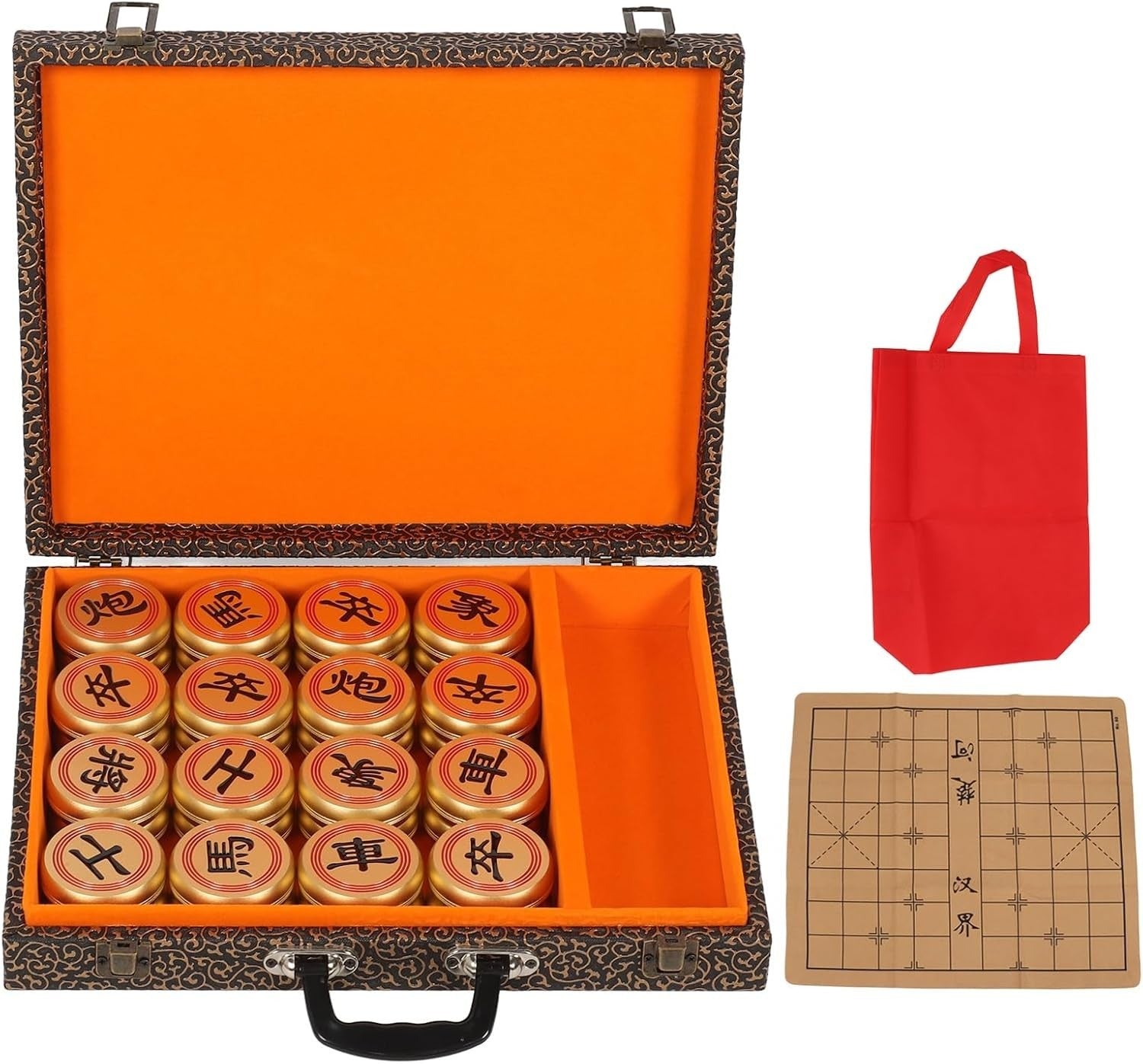 Premium Xiangqi Chess Set Aluminum Folding Board Gift Ready