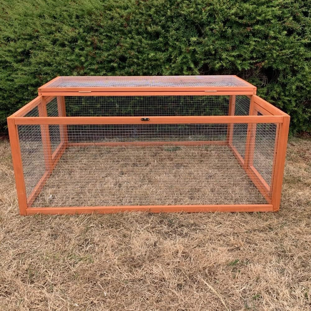 48in Rabbit Run Outdoor Wooden Exercise Pen Secure Top Access