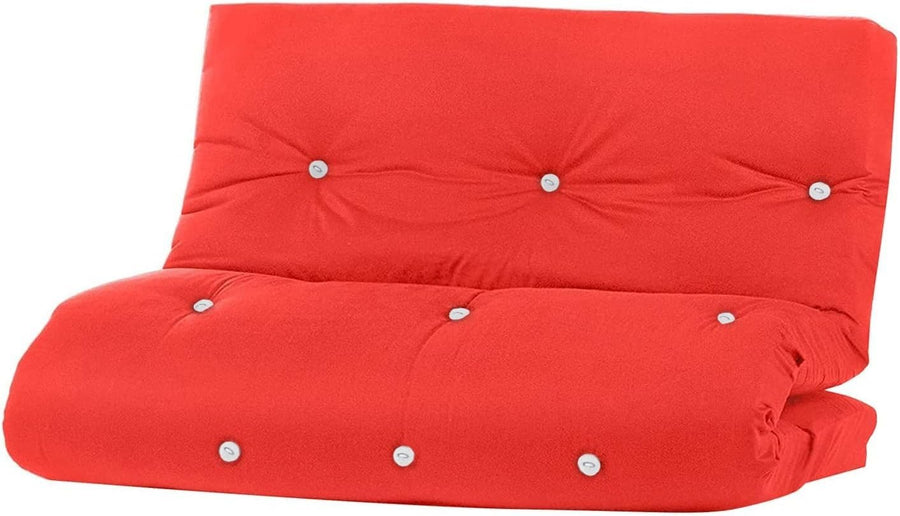 Red Foldable Futon Mattress 3 Seater Double Foam Sofa Bed Floor Pad