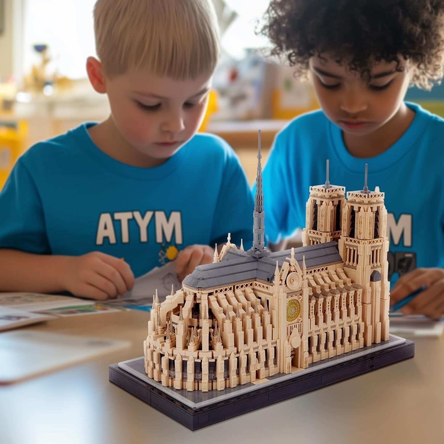 3D Notre Dame Puzzle Kit 5210pcs Moveable Model Church Set Adults Gift