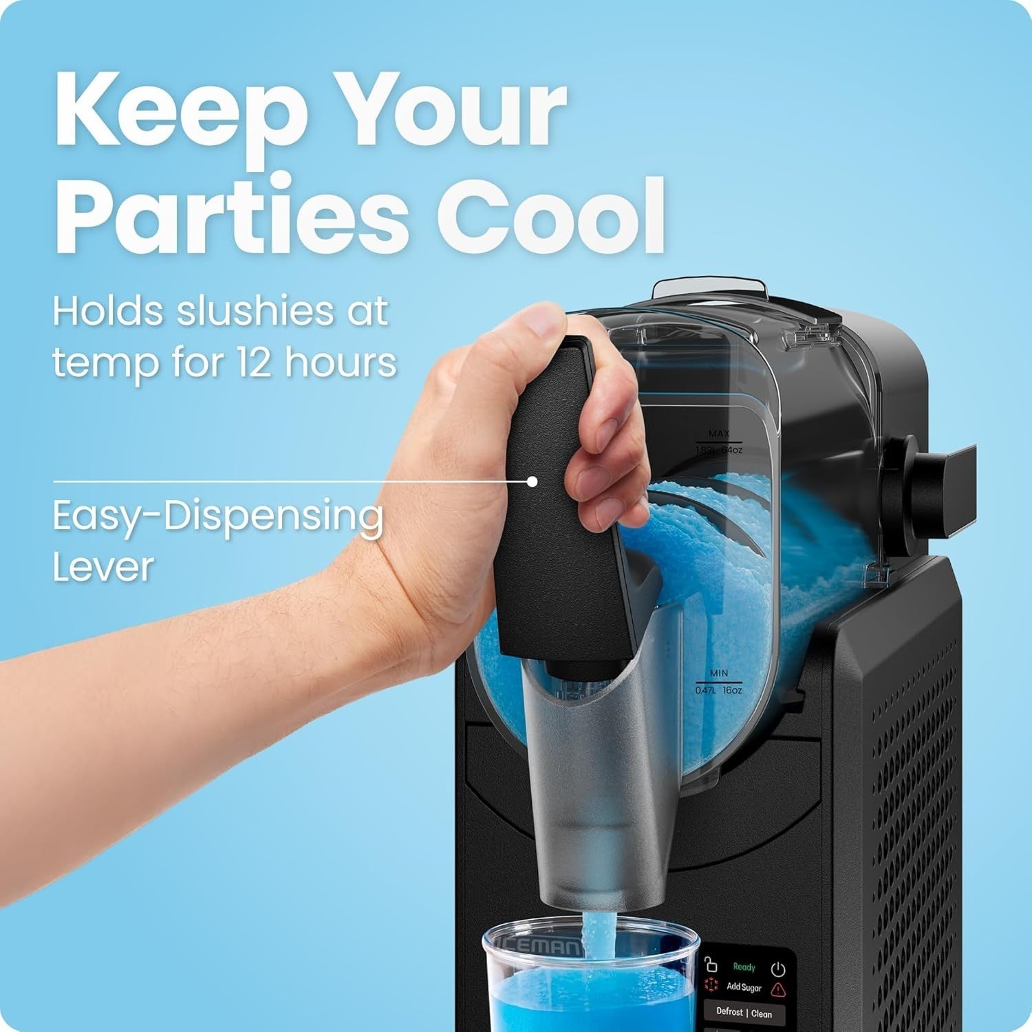 Slush Machine 1.9L Frozen Drink Maker No Ice Home Bar Cocktails Slushies